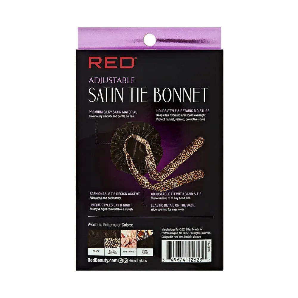 Red by Kiss Satin Tie Bonnet XL - Beauty Exchange Beauty Supply