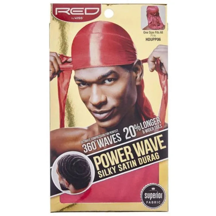 Red by Kiss Silky Satin Durag Power Wave 360 - Beauty Exchange Beauty Supply