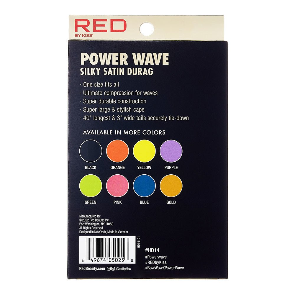 Red by Kiss Silky Satin Durag Power Wave – Wave Training & Moisture Retention | HD11–HD18 - Beauty Exchange Beauty Supply
