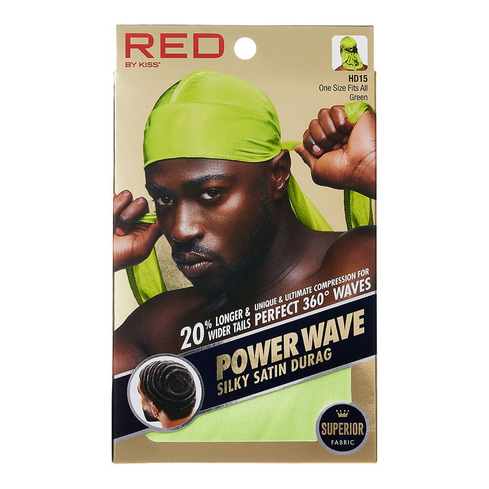 Red by Kiss Silky Satin Durag Power Wave – Wave Training & Moisture Retention | HD11–HD18 - Beauty Exchange Beauty Supply