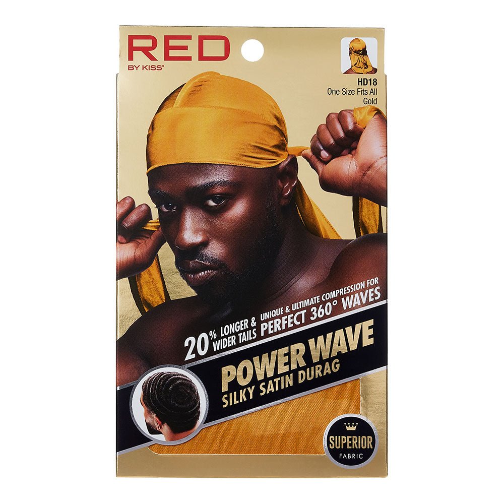 Red by Kiss Silky Satin Durag Power Wave – Wave Training & Moisture Retention | HD11–HD18 - Beauty Exchange Beauty Supply