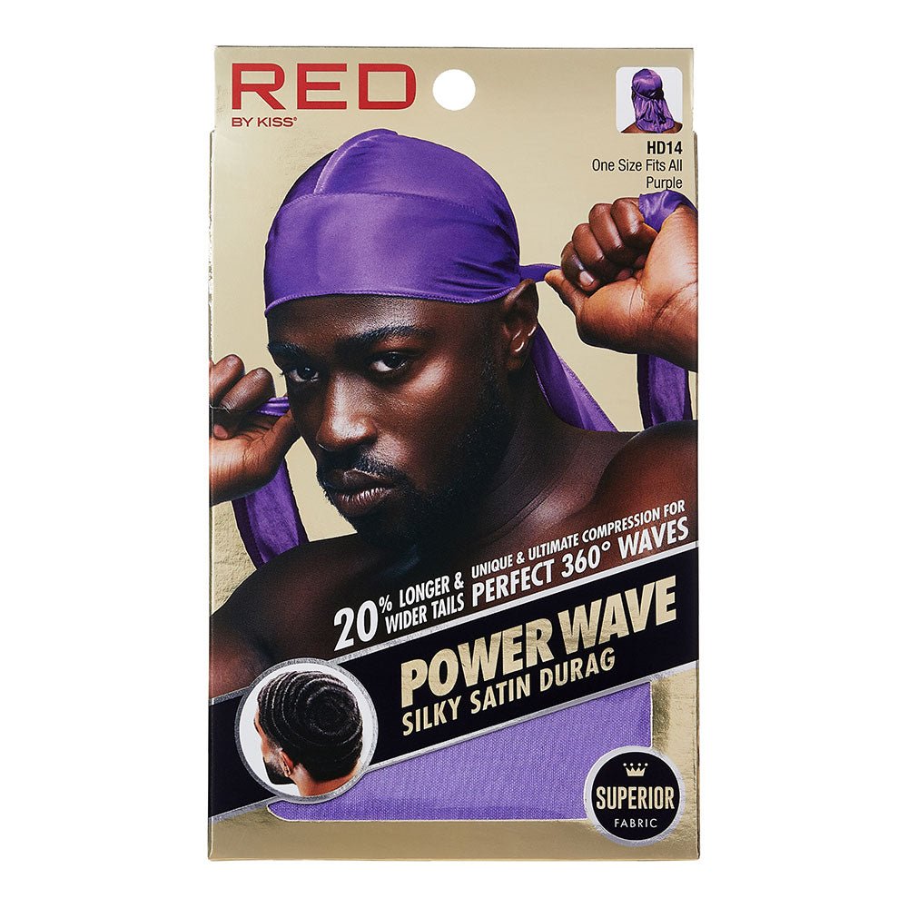 Red by Kiss Silky Satin Durag Power Wave – Wave Training & Moisture Retention | HD11–HD18 - Beauty Exchange Beauty Supply