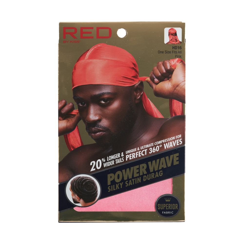 Red by Kiss Silky Satin Durag Power Wave – Wave Training & Moisture Retention | HD11–HD18 - Beauty Exchange Beauty Supply