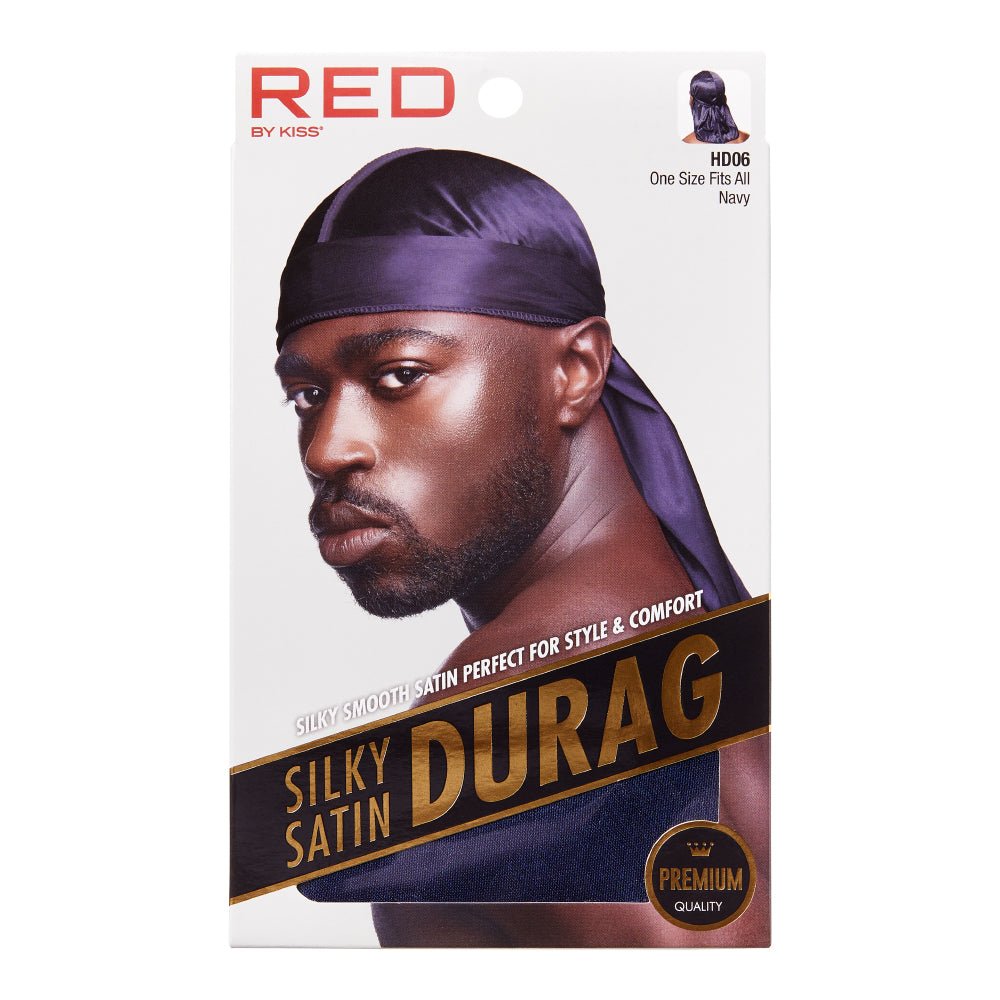 Red by Kiss Silky Satin Durag – Upgraded Extra Long Tails for Superior Compression & Style | HD01–HD08 - Beauty Exchange Beauty Supply