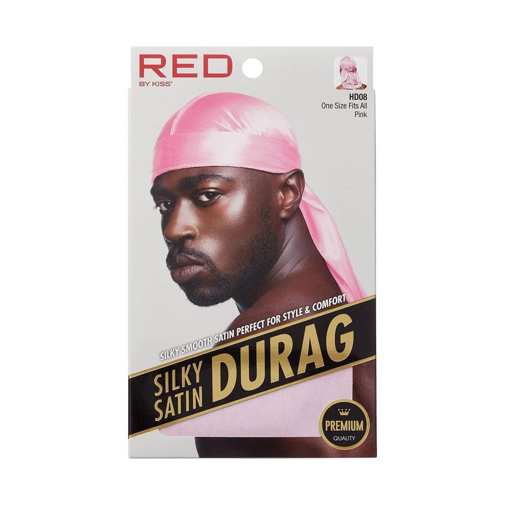 Red by Kiss Silky Satin Durag – Upgraded Extra Long Tails for Superior Compression & Style | HD01–HD08 - Beauty Exchange Beauty Supply