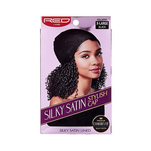 RED by Kiss Silky Satin Lined Hair Cap – Black & Assorted - Beauty Exchange Beauty Supply