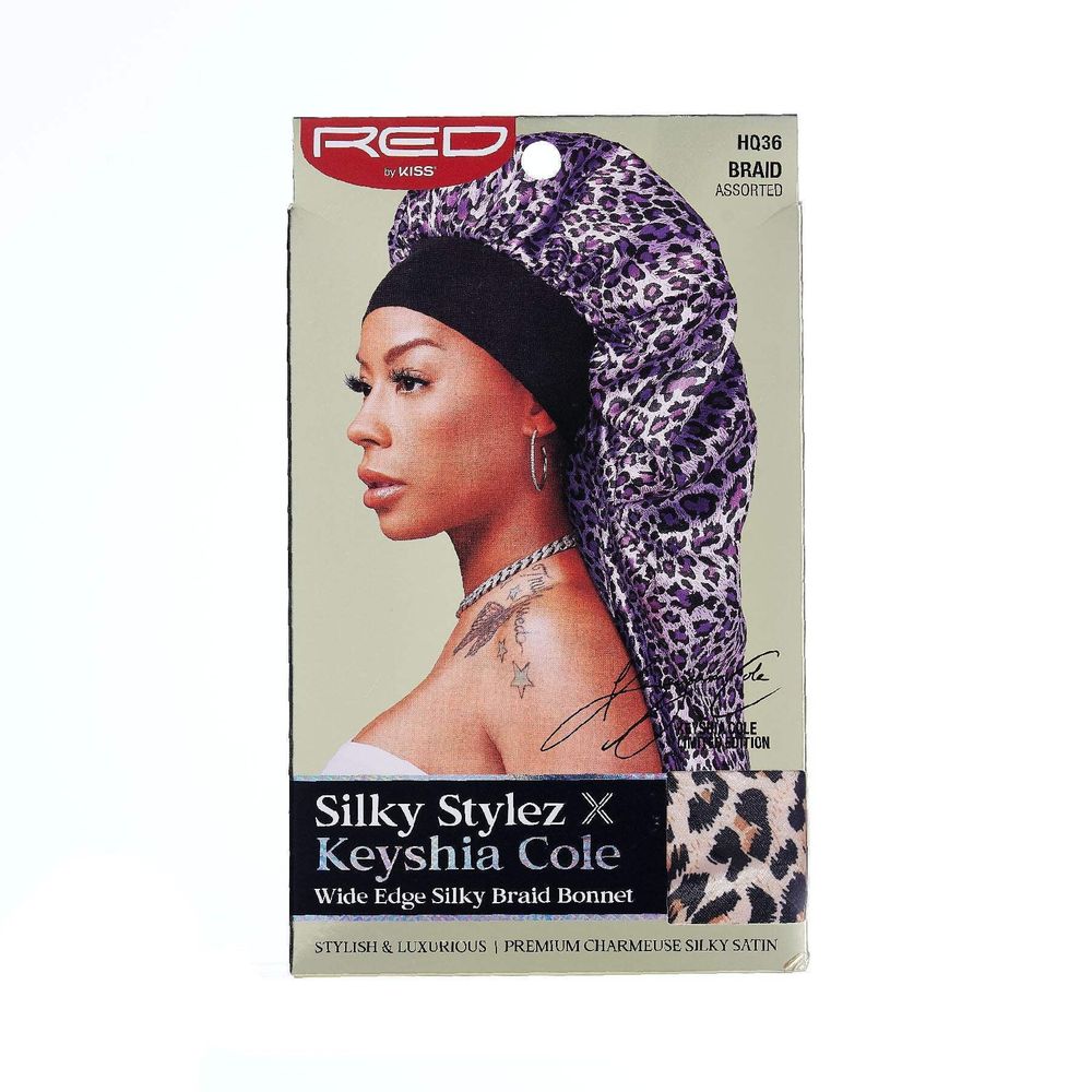 Red by Kiss Silky Stylez Wide Edge Silky Bonnet – Stylish Prints, Edge - Friendly, All - Night Hold - Beauty Exchange Beauty Supply