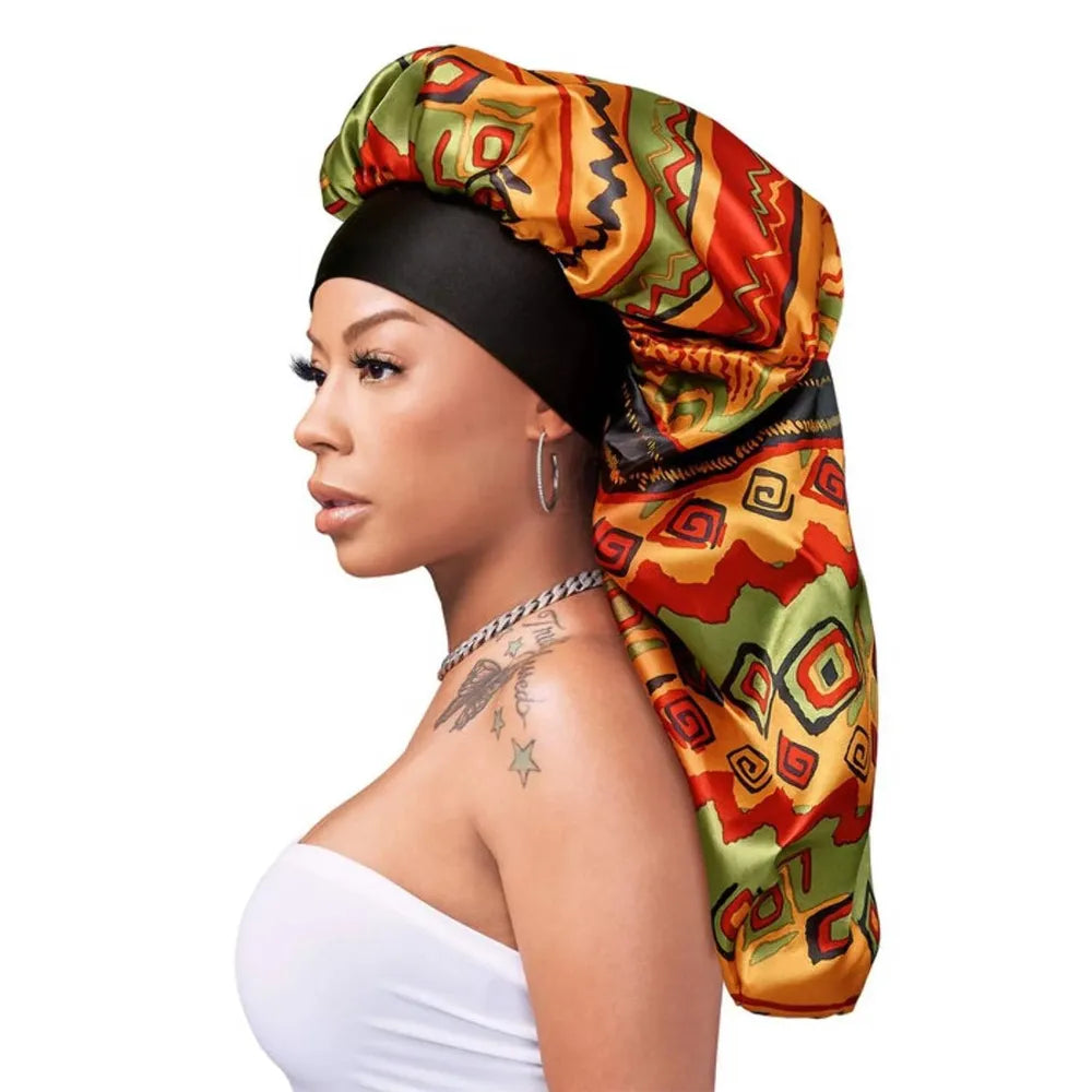 Red by Kiss Silky Stylez Wide Edge Silky Bonnet – Stylish Prints, Edge - Friendly, All - Night Hold - Beauty Exchange Beauty Supply