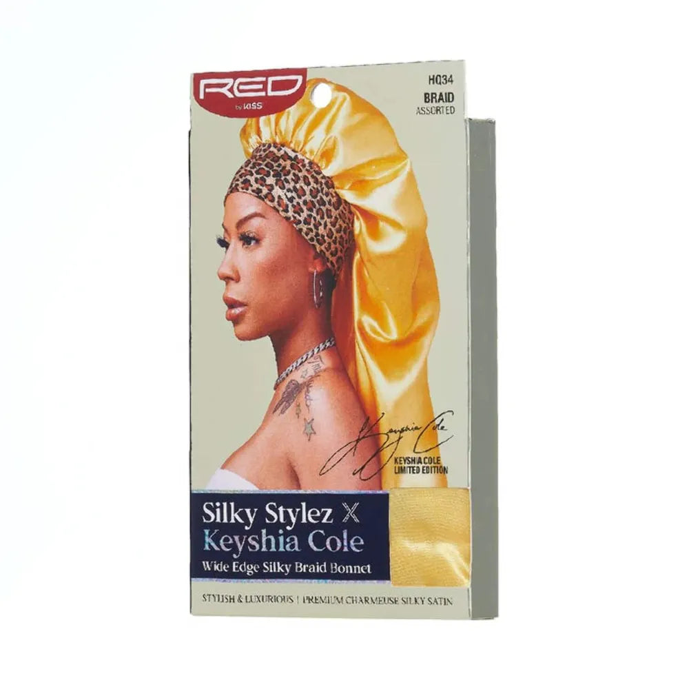 Red by Kiss Silky Stylez Wide Edge Silky Bonnet – Stylish Prints, Edge - Friendly, All - Night Hold - Beauty Exchange Beauty Supply