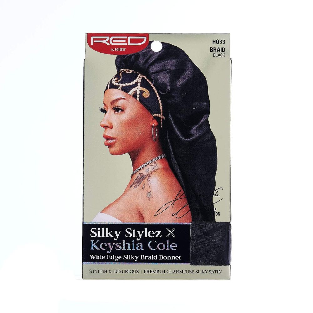 Red by Kiss Silky Stylez Wide Edge Silky Bonnet – Stylish Prints, Edge - Friendly, All - Night Hold - Beauty Exchange Beauty Supply