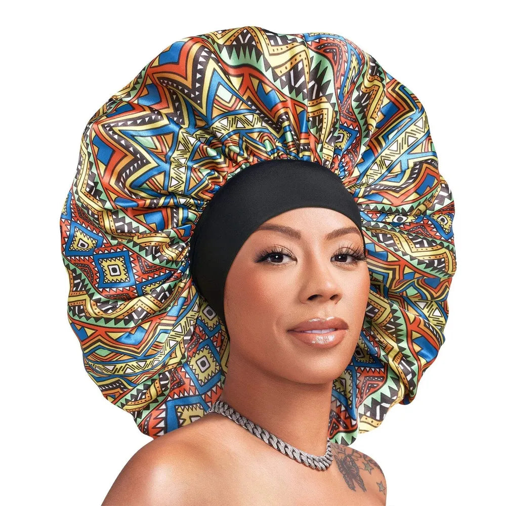Red by Kiss Silky Stylez Wide Edge Silky Bonnet – Stylish Prints, Edge - Friendly, All - Night Hold - Beauty Exchange Beauty Supply