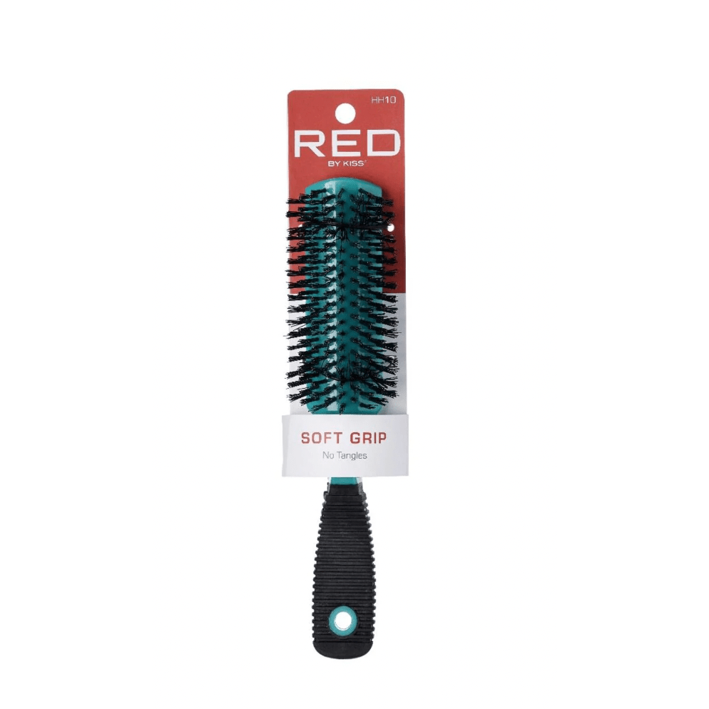 Red by Kiss Soft Grip HH10 – Gentle Detangling with a Comfortable Grip | Size: Classic Cushion Brush - Beauty Exchange Beauty Supply