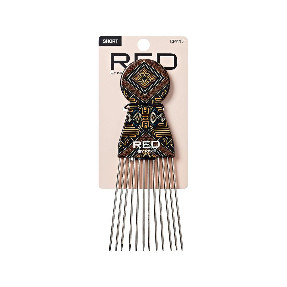 Red by Kiss Soul Pik | CPK12–CPK18 | Classic Afro Hair Picks for Natural Hair Styling & Volume - Beauty Exchange Beauty Supply