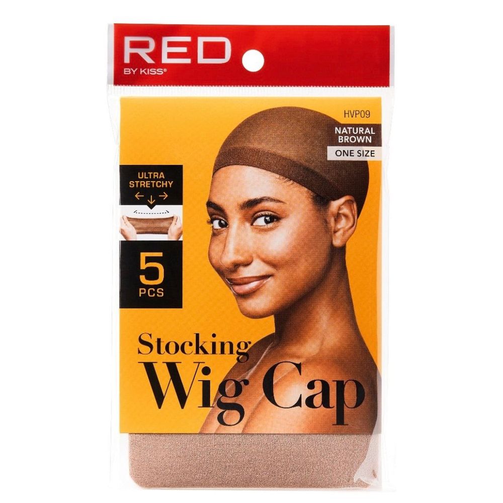 Red by Kiss Stocking Wig Cap | Lightweight, Stretch - Fit Base for Wigs & Protective Styles | Dark Brown, Natural Brown | - Beauty Exchange Beauty Supply