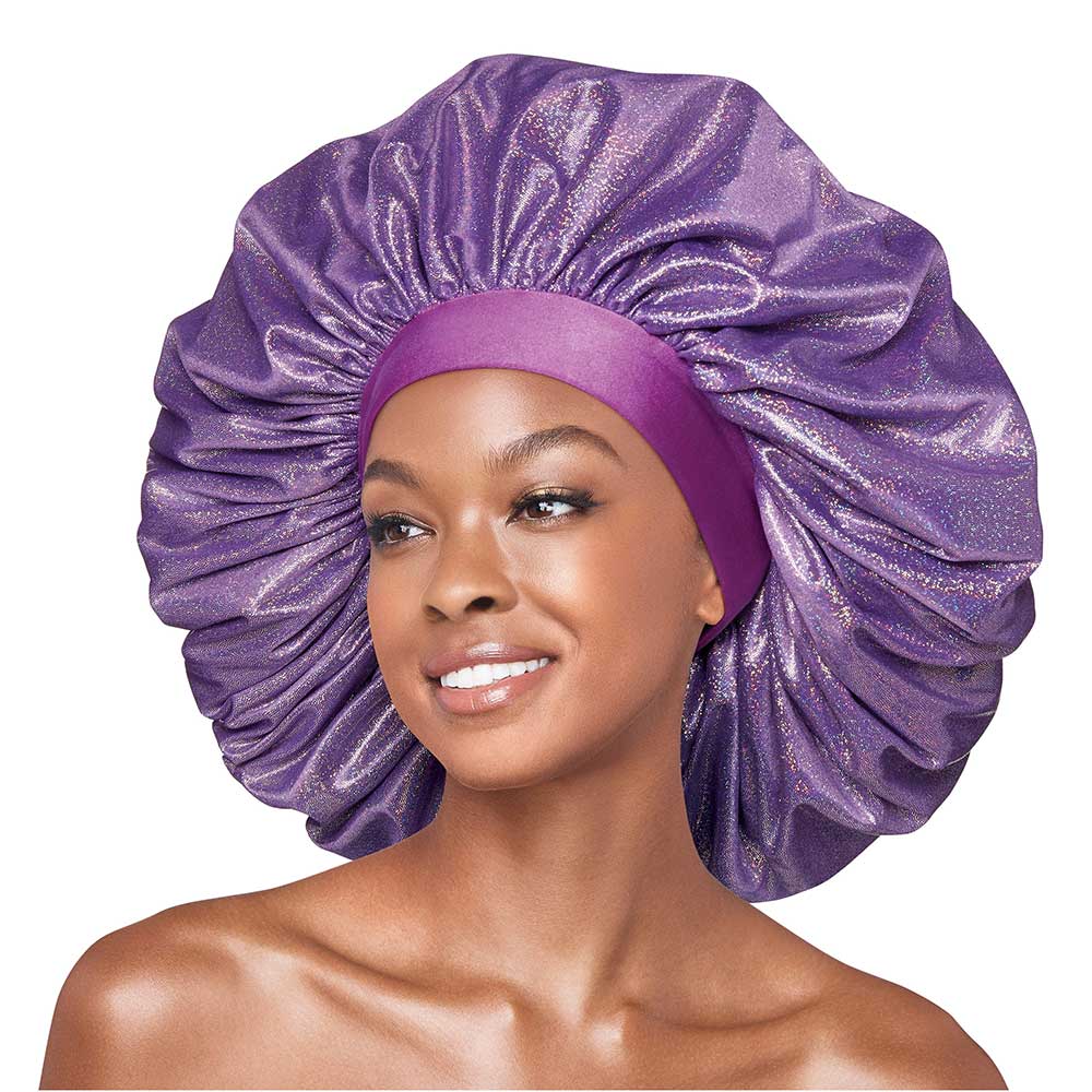 Red by Kiss Super Jumbo Glitter Bonnet – Sparkle While You Sleep (One Size) - Beauty Exchange Beauty Supply