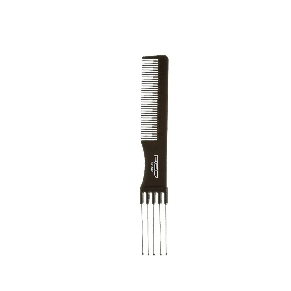 Red by Kiss Tipped Pik Comb – Smooth, Rounded Tips for Gentle Detangling | CMB27 | Ideal for Natural Hair, Wigs & Volume Styling - Beauty Exchange Beauty Supply