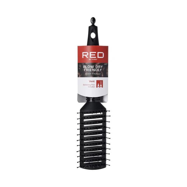 Red by Kiss Vent Sectioning Silky Paddle HH31 – Quick - Dry, Smooth & Section in One Stroke | Size: Vented Paddle - Beauty Exchange Beauty Supply