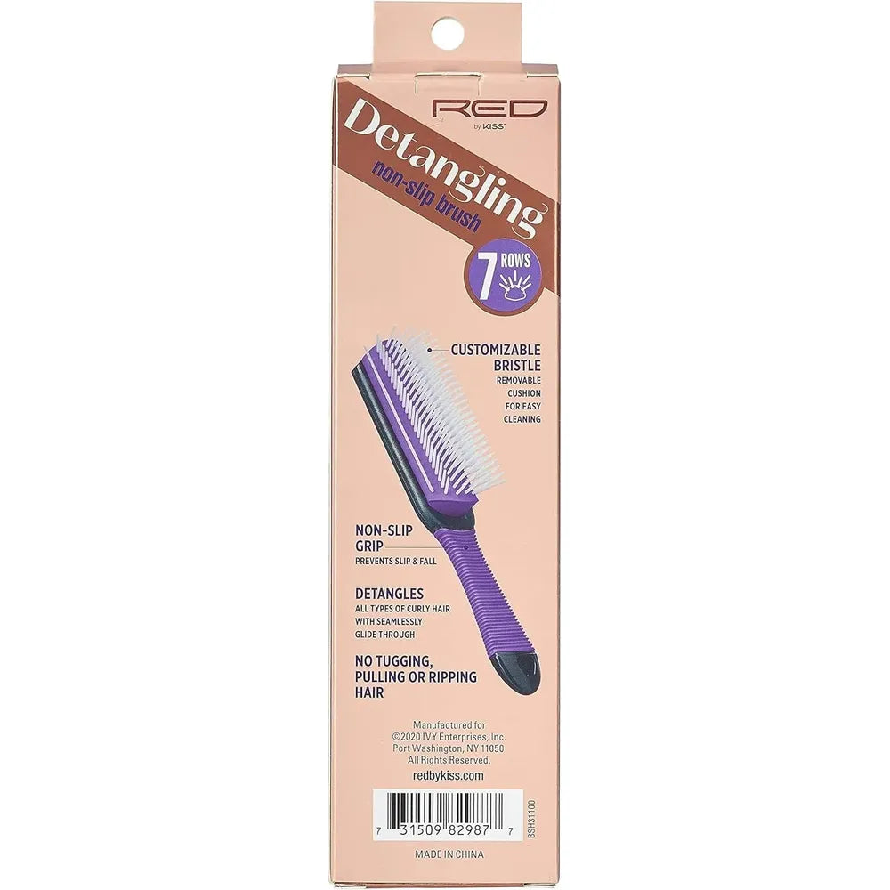 Red by Kiss Volumizing Detangle Brush (7 Rows) BSH46 – Lightweight Volume & Curl Control | Size: 7 - Row Detangler - Beauty Exchange Beauty Supply