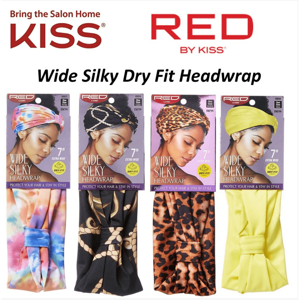 Red by Kiss Wide Silky Head Wrap – Bold, Beautiful & Protective 7" (One Size) - Beauty Exchange Beauty Supply