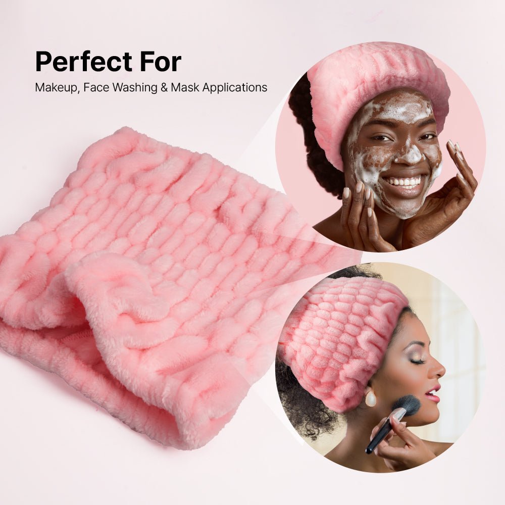 Red by Kiss Wide Spa Head Band | Soft, Stretchable & Secure for Facials, Makeup & Skincare | Black, White, Pink, Brown | One Size - Beauty Exchange Beauty Supply