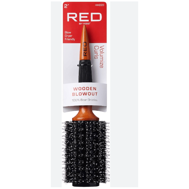 Red by Kiss Wooden Blowout 2" HH220 – Full - Volume Blowouts & Sleek Styles | Size: 2 - Inch Barrel - Beauty Exchange Beauty Supply