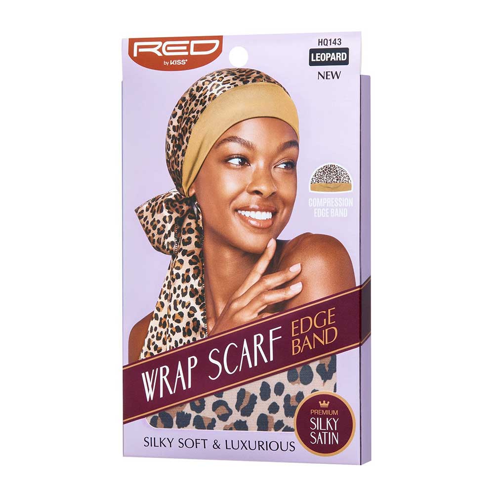 Red by Kiss Wrap Scarf Edge Band | Smooth & Secure Hold for Edges, Wigs & Installs | Black, Nude, Leopard, Zebra | One Size - Beauty Exchange Beauty Supply