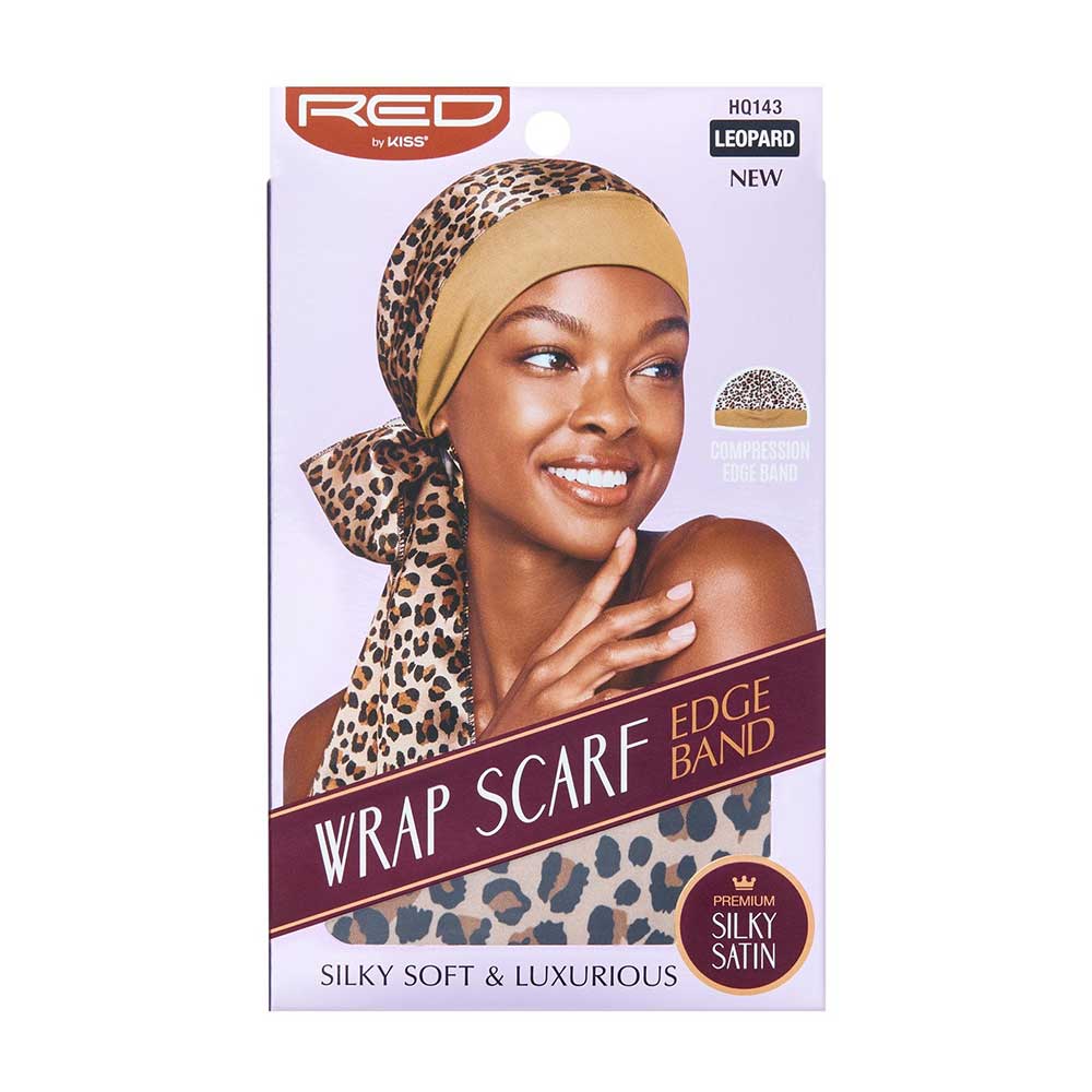 Red by Kiss Wrap Scarf Edge Band | Smooth & Secure Hold for Edges, Wigs & Installs | Black, Nude, Leopard, Zebra | One Size - Beauty Exchange Beauty Supply