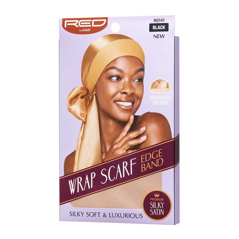 Red by Kiss Wrap Scarf Edge Band | Smooth & Secure Hold for Edges, Wigs & Installs | Black, Nude, Leopard, Zebra | One Size - Beauty Exchange Beauty Supply