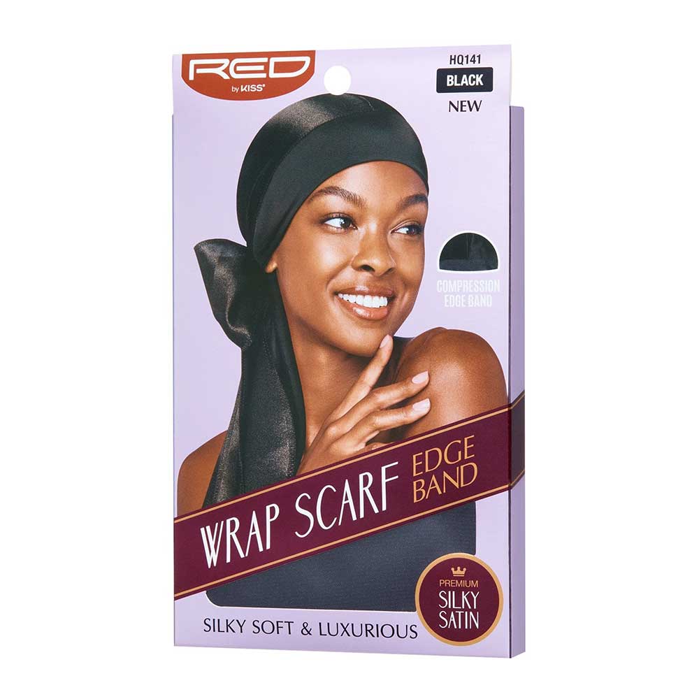 Red by Kiss Wrap Scarf Edge Band | Smooth & Secure Hold for Edges, Wigs & Installs | Black, Nude, Leopard, Zebra | One Size - Beauty Exchange Beauty Supply