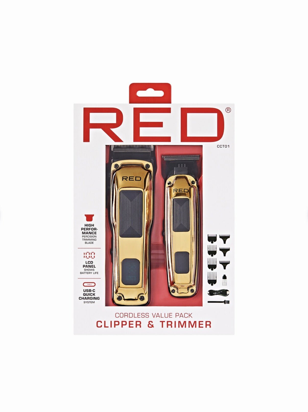 Red Cordless Trimmer & Clipper Combo - Beauty Exchange Beauty Supply