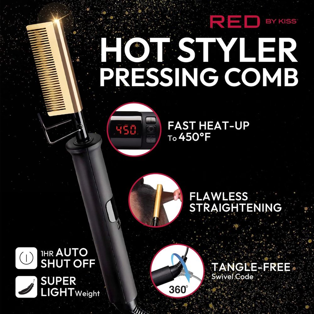 RED Hot Styler Pressing Comb – TC HC01 - Beauty Exchange Beauty Supply