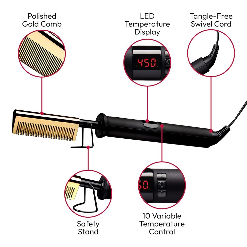 RED Hot Styler Pressing Comb – TC HC01 - Beauty Exchange Beauty Supply