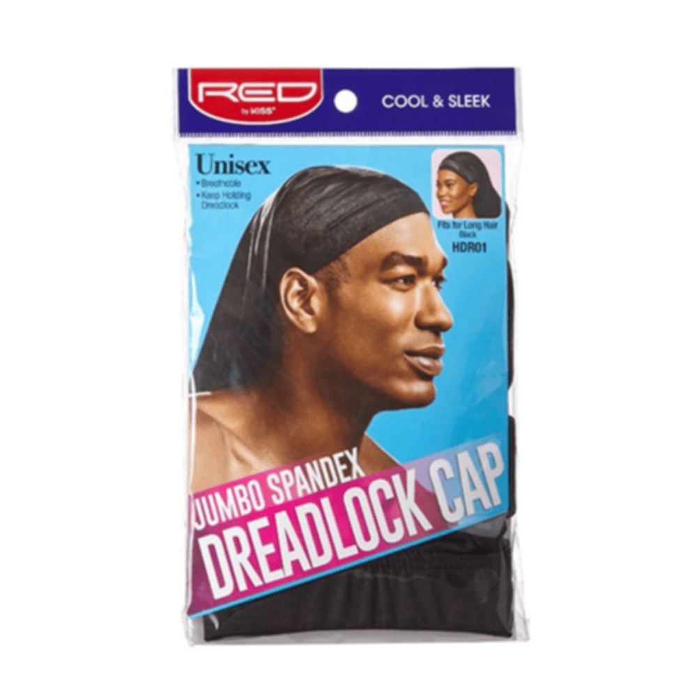 Red Jumbo Spandex Dreadlock Cap - Black - Beauty Exchange Beauty Supply