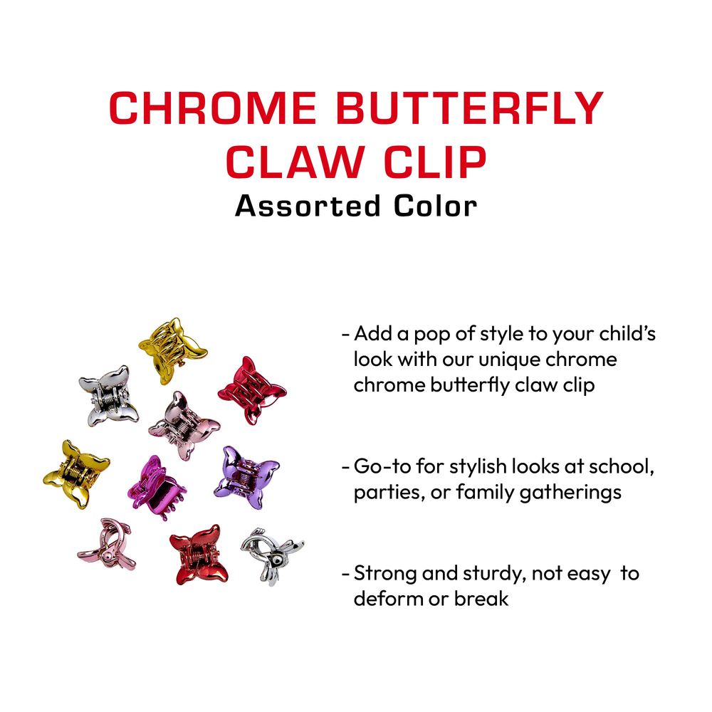 RED Kids Chrome Claw Hair Clips – (18pc & 30pc Sets) - Beauty Exchange Beauty Supply