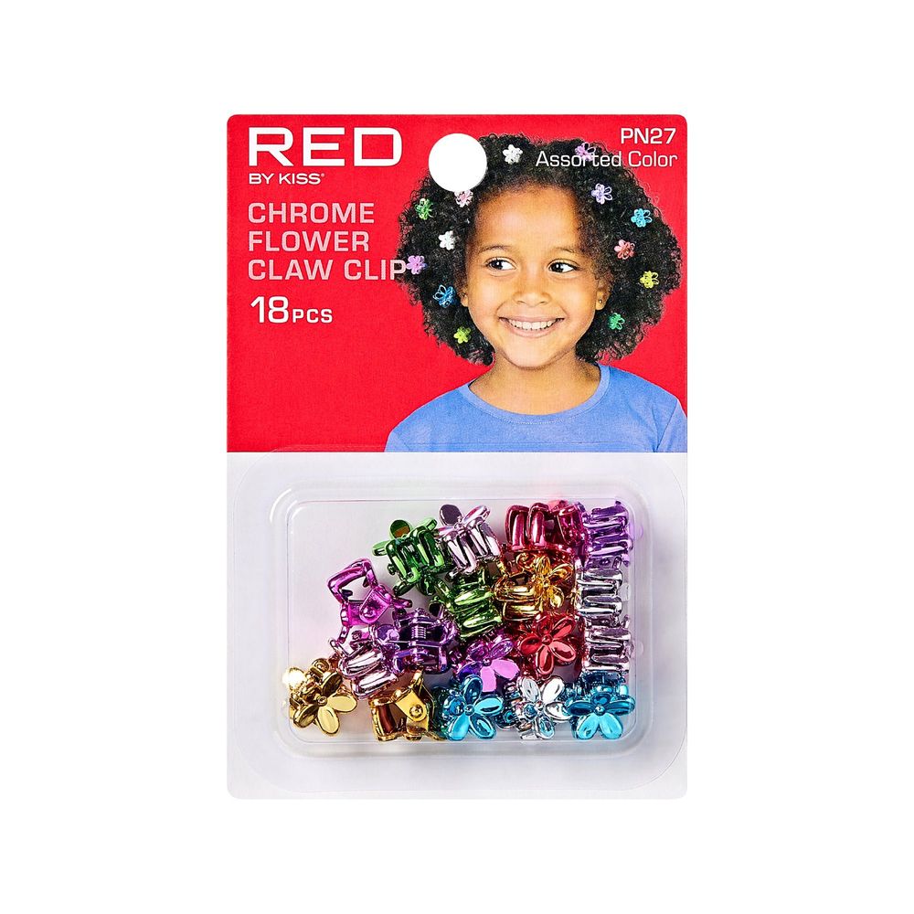 RED Kids Chrome Claw Hair Clips – (18pc & 30pc Sets) - Beauty Exchange Beauty Supply