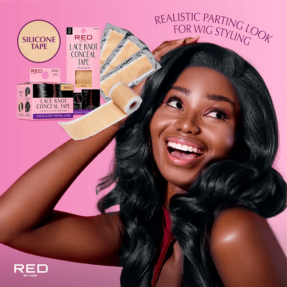 Red Lace Knot Conceal Tape – 3pcs Pack for Wig Lace Blending - Beauty Exchange Beauty Supply