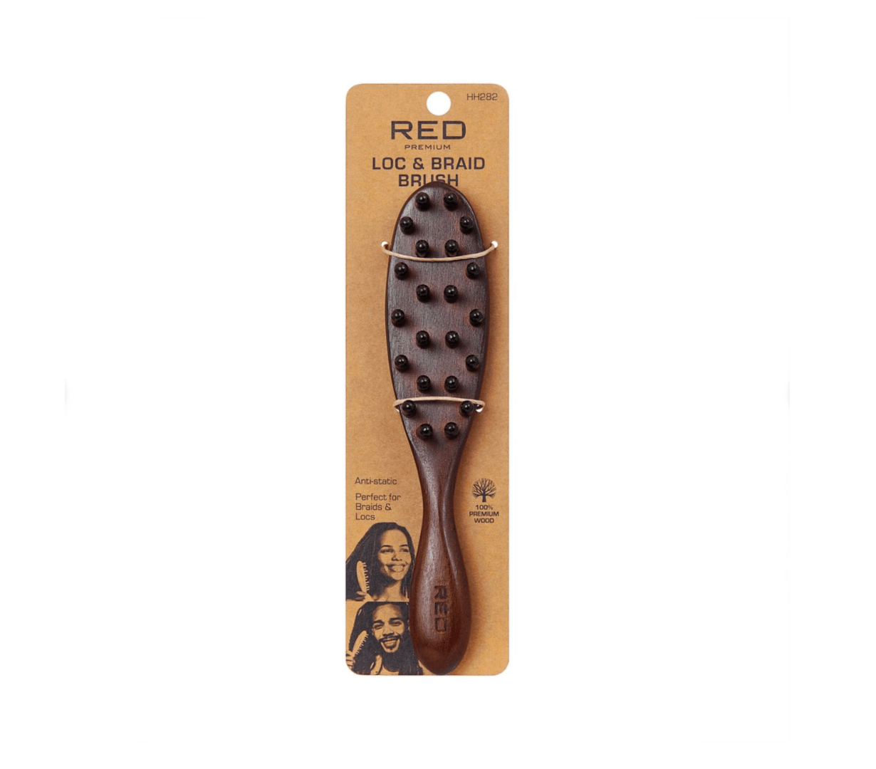 Red Premium Loc & Braid Brush & Comb - Beauty Exchange Beauty Supply