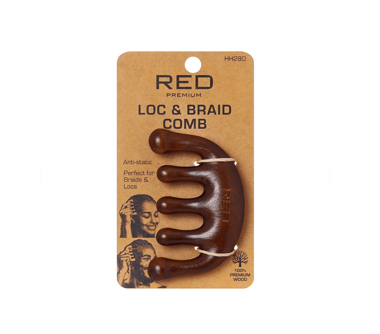 Red Premium Loc & Braid Brush & Comb - Beauty Exchange Beauty Supply
