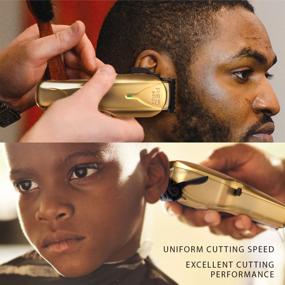 Red Pro Cordless Clipper – Matte Gold / Black - Beauty Exchange Beauty Supply