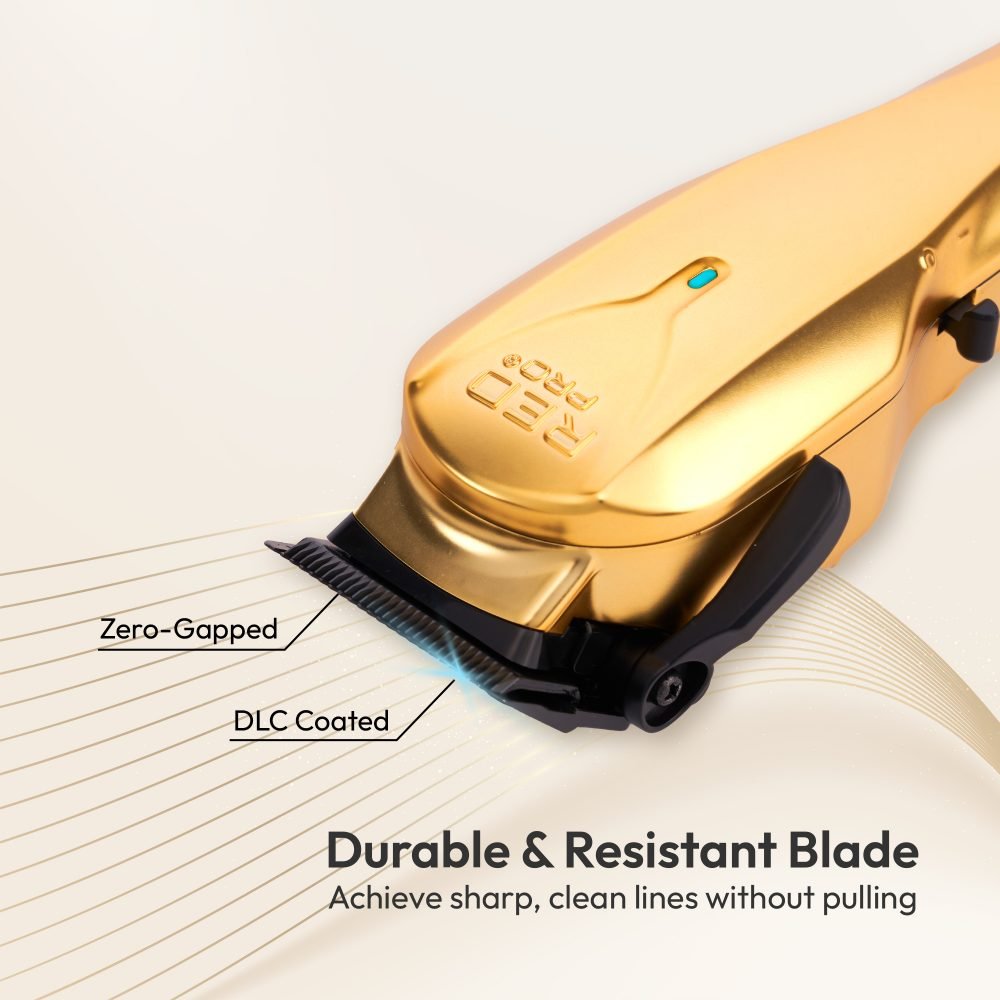 Red Pro Cordless Clipper – Matte Gold / Black - Beauty Exchange Beauty Supply