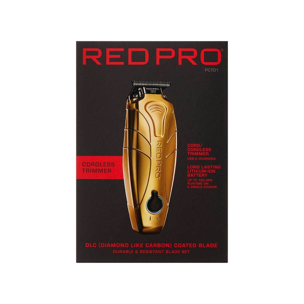 Red Pro Cordless Trimmer – Matte Gold / Black - Beauty Exchange Beauty Supply