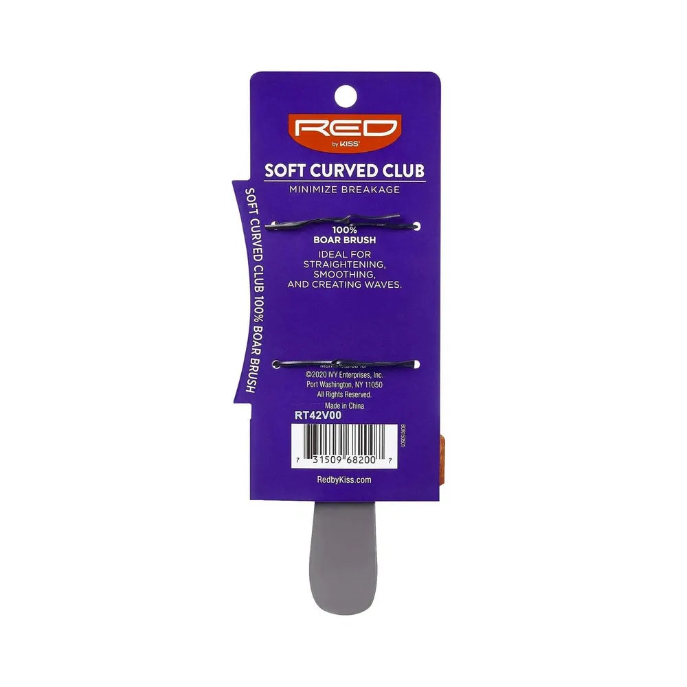 Red Professional Soft Curved Brush BSH BOR15 - Beauty Exchange Beauty Supply