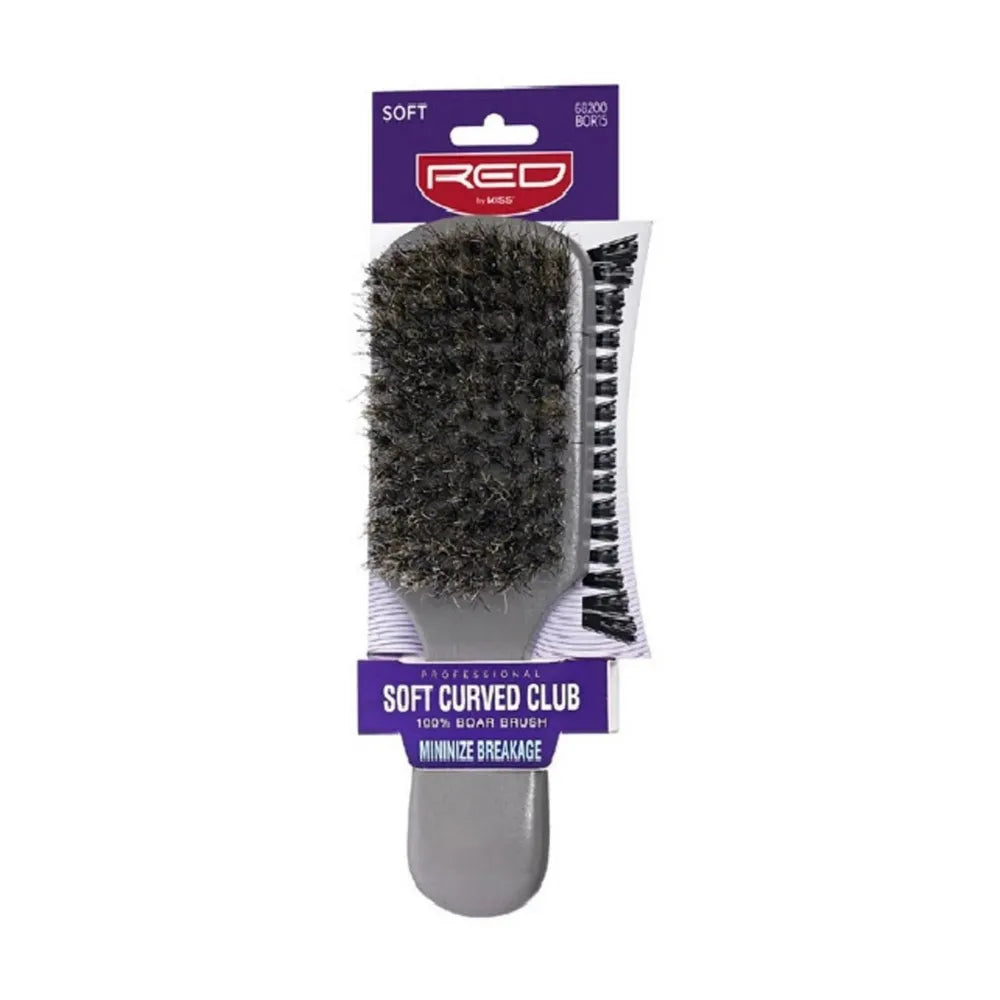 Red Professional Soft Curved Brush BSH BOR15 - Beauty Exchange Beauty Supply