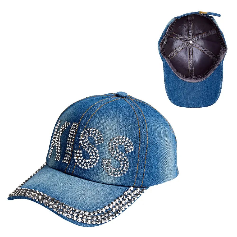 Red Satin Lined Stud Baseball Cap – Embroidered Collection - Beauty Exchange Beauty Supply