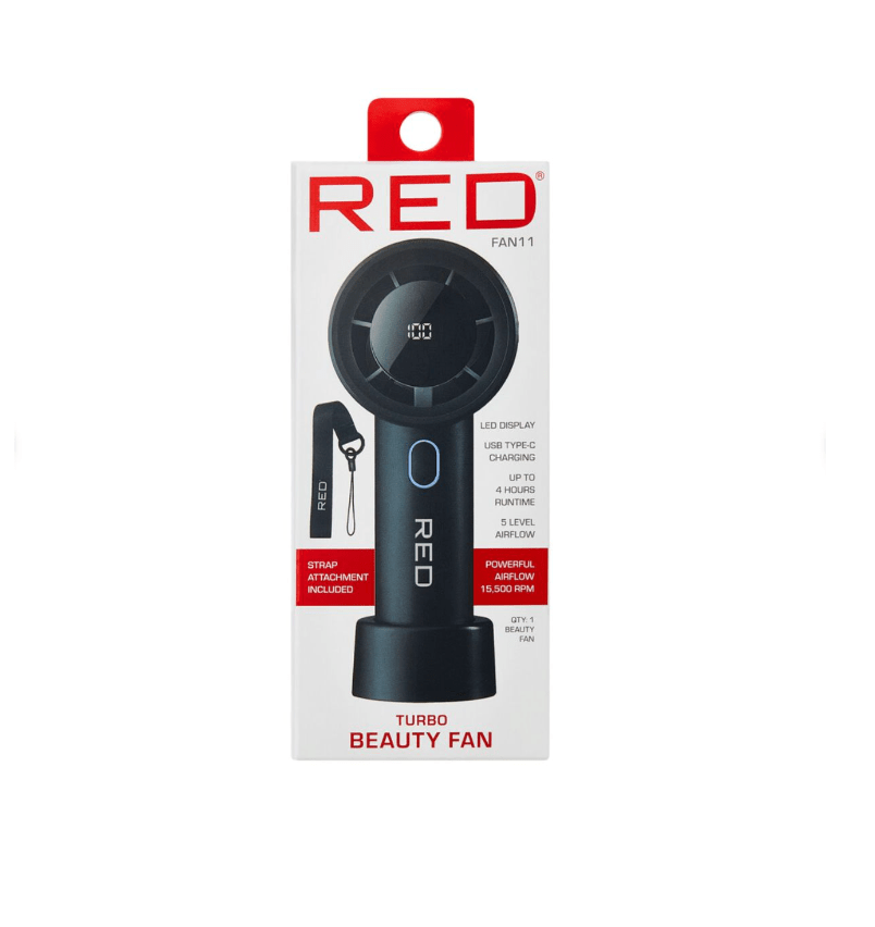 Red Turbo Beauty Fan Portable Rechargeable Fan - Beauty Exchange Beauty Supply