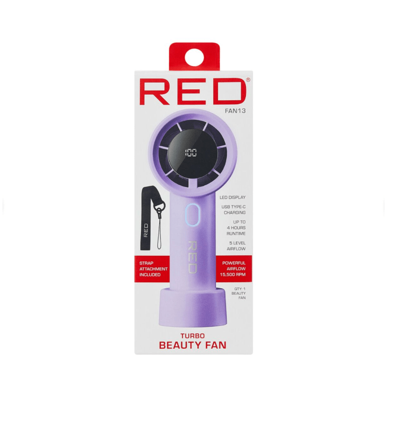 Red Turbo Beauty Fan Portable Rechargeable Fan - Beauty Exchange Beauty Supply