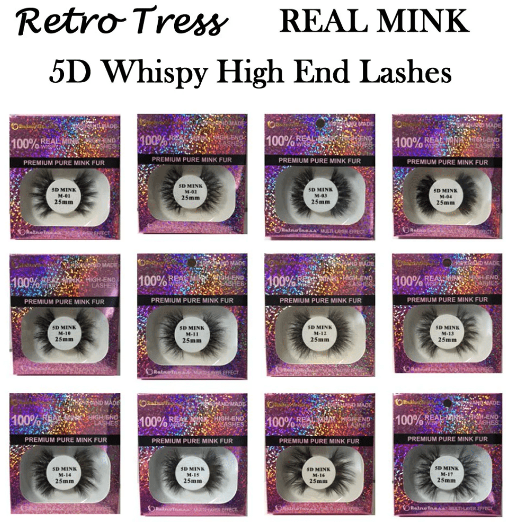 RetroTress 5D Real Mink Wispy Lashes – Styles 01–20 - Beauty Exchange Beauty Supply