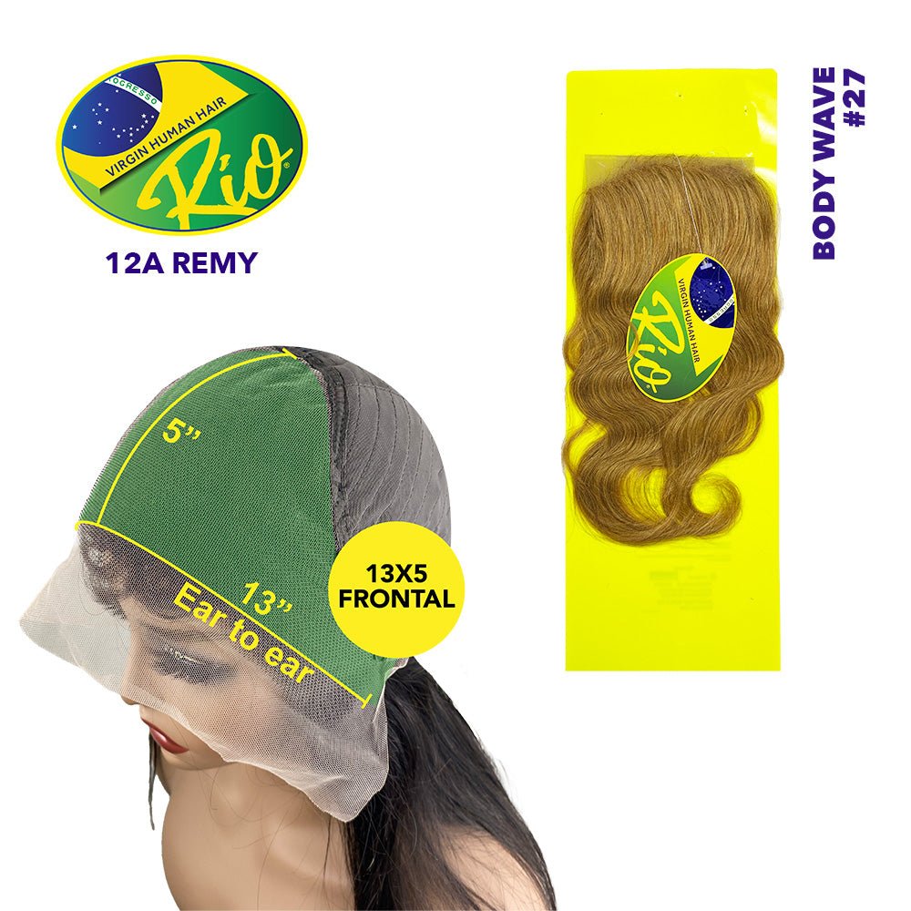 Rio 100% Virgin Human Hair Body Wave 13x5 Frontal - #27 - Beauty Exchange Beauty Supply