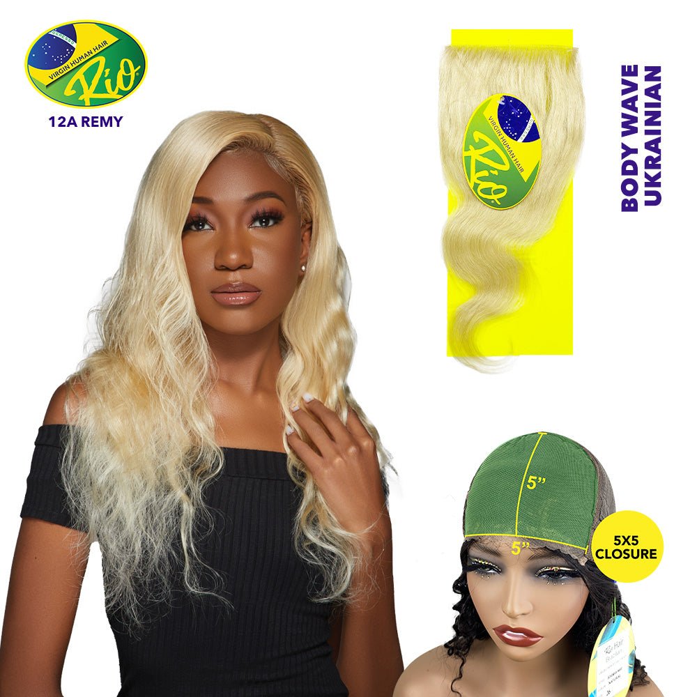 Rio 100% Virgin Human Hair Body Wave 5x5 Closure - Ukranian - Beauty Exchange Beauty Supply