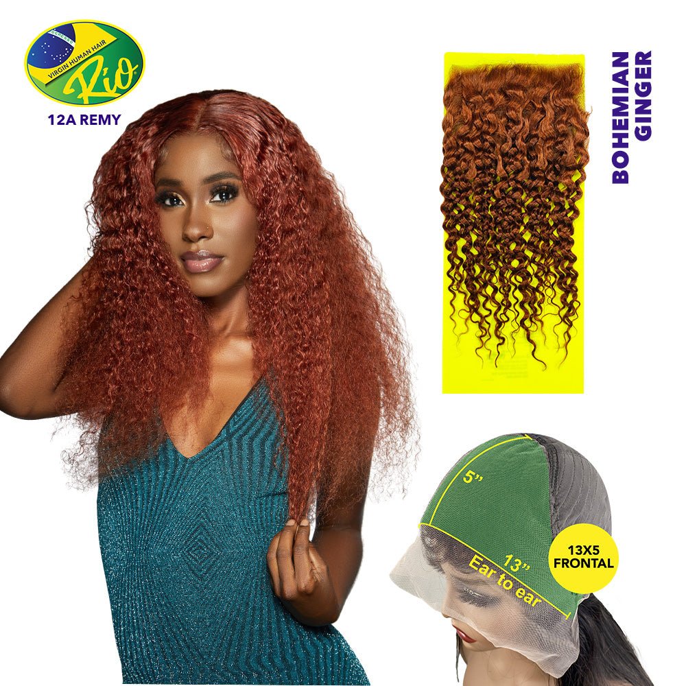 Rio 100% Virgin Human Hair Bohemian 13x5 Frontal - Ginger - Beauty Exchange Beauty Supply